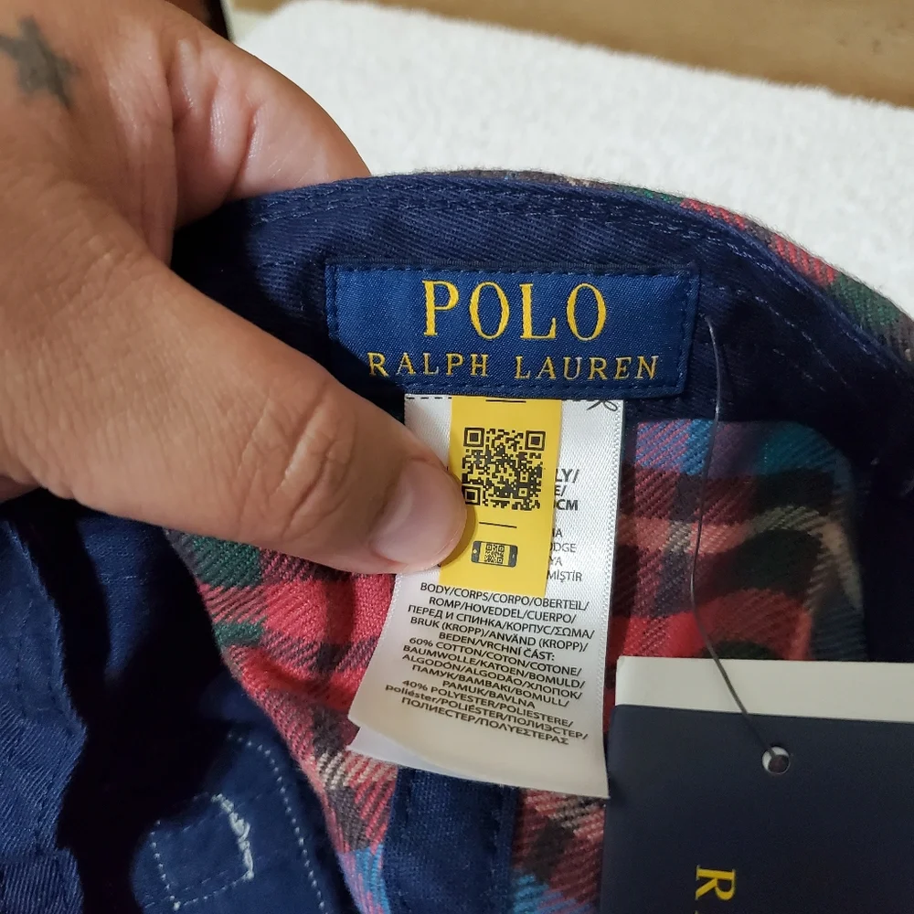 Sold. Polo Ralph Lauren Plaid Twill Madras Varsity "P" Patch Logo hat - Picture 9 of 16